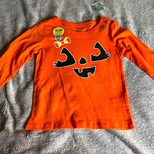 Long Sleeve Pumpkin 🎃 Glow In The Dark Short {NWT} 3T